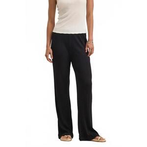 NEW VELVET BY GRAHAM & SPENCER alemi pointelle pant in black
